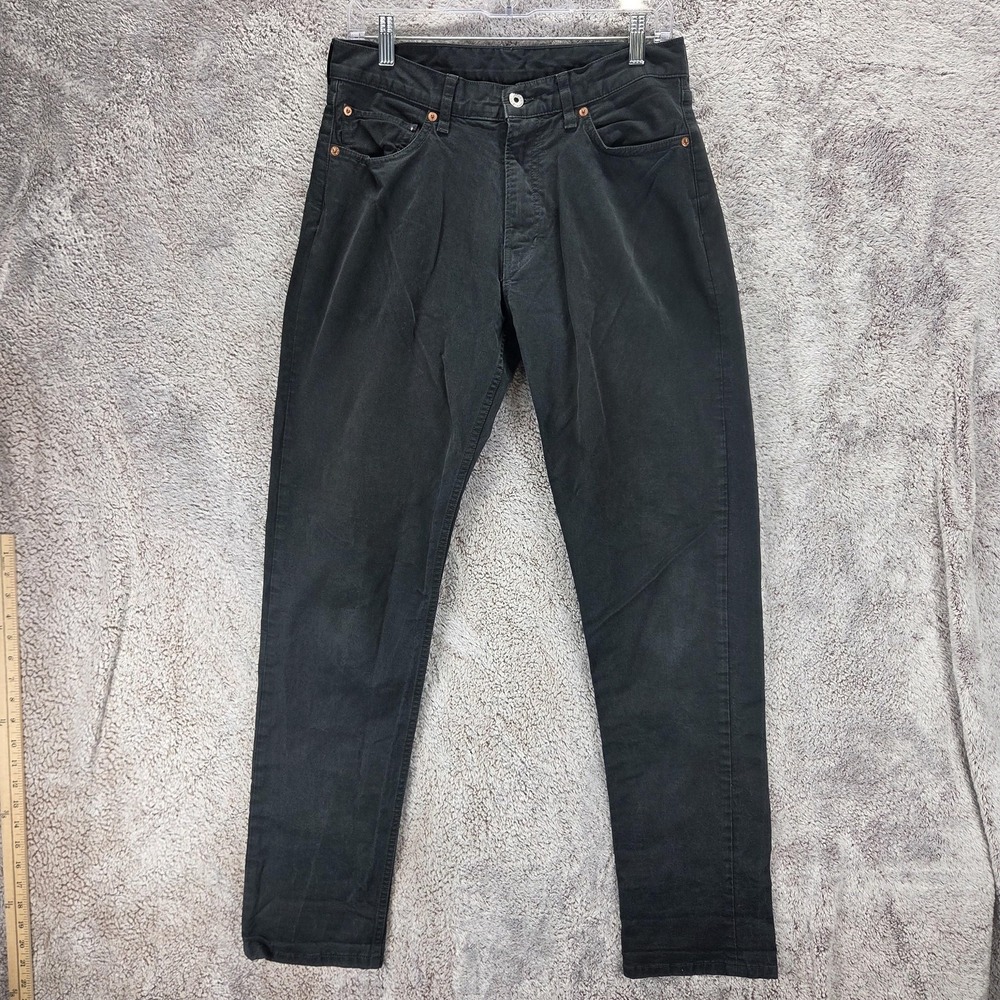 Buck Mason Jeans Mens 30x32 Black Slim Straight Stretch Denim Zip Fly